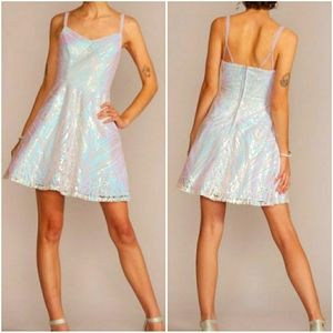 Sequin A-line short iridescent dress City Triangles